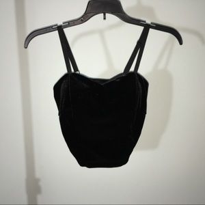 Black Velvet Crop Top